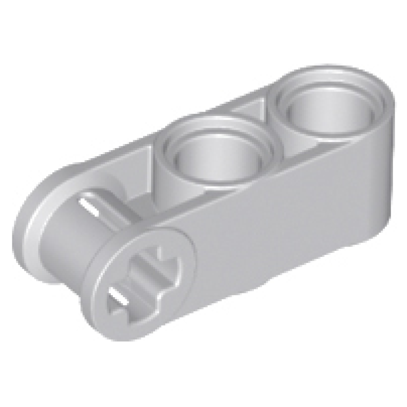 Technic, As en Pin Koppeling Loodrecht 3L met 2 pin gaten Light Bluish Gray